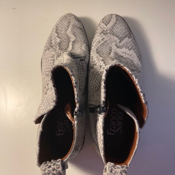 Franco Sarto Women's Marcus Snake Print Leather Ankle Boots - Picture 5 of 5